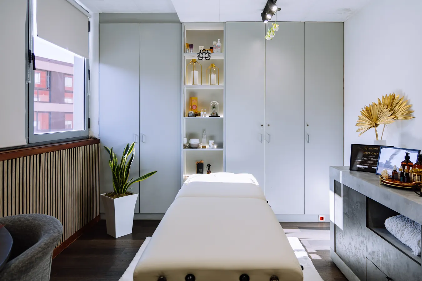 Sala de tratamento da Essence Wellness em Vila Nova de Gaia